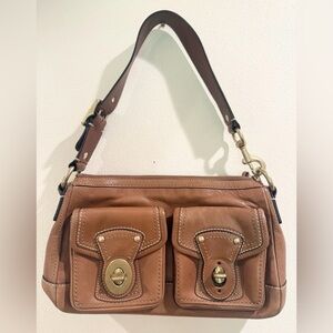 Rare Coach Legacy 65th Anniversary British Tan Burnished Leather Bag F12868 Y2K